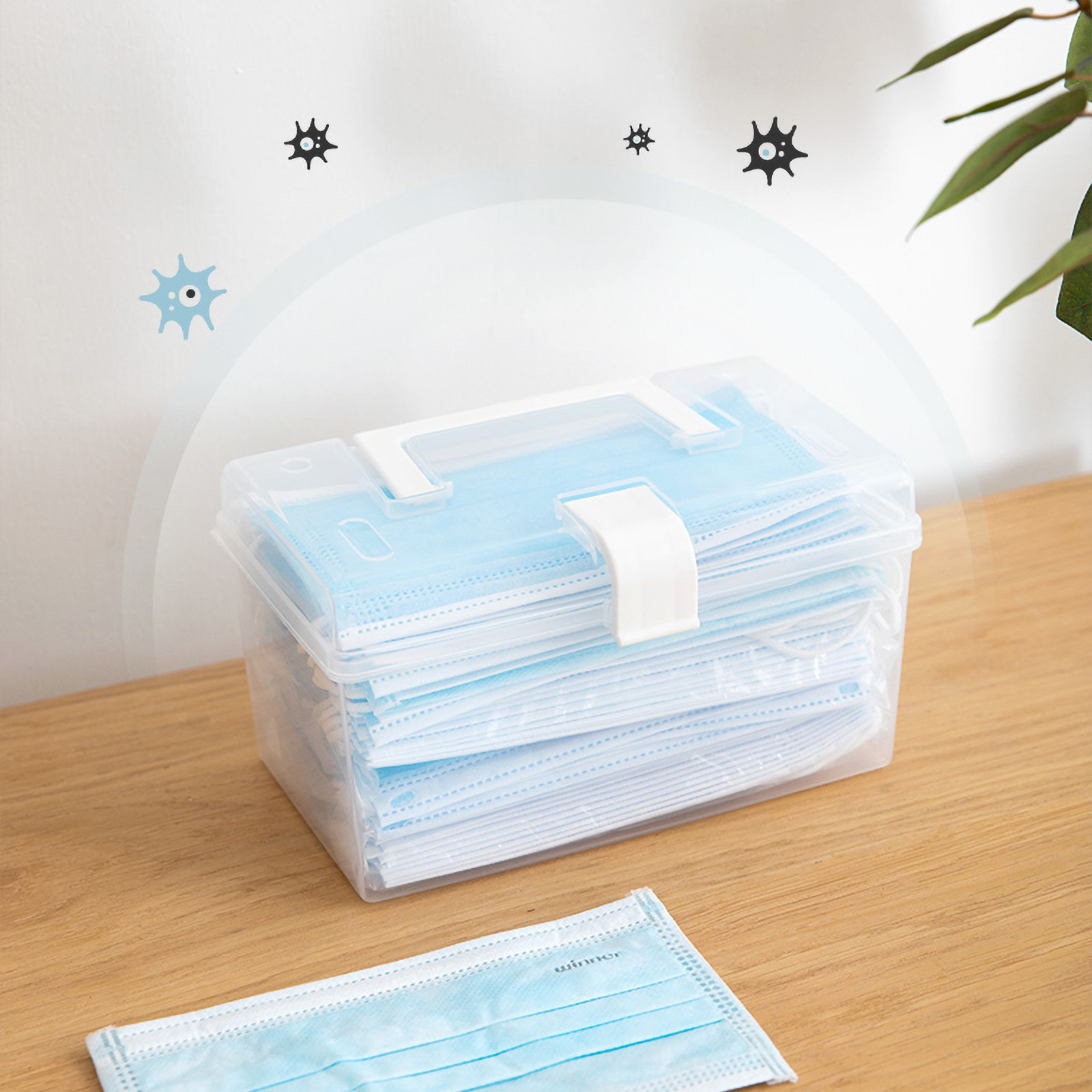 Face Mask Storage Box - 1Pcs Healthy Premium Plastic Dustproof Mask