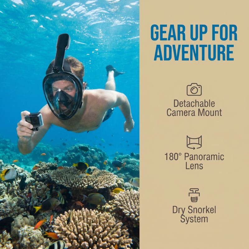 Safe Waterproof Snorkeling Div - огляд і ціна Anti Pollution Mask