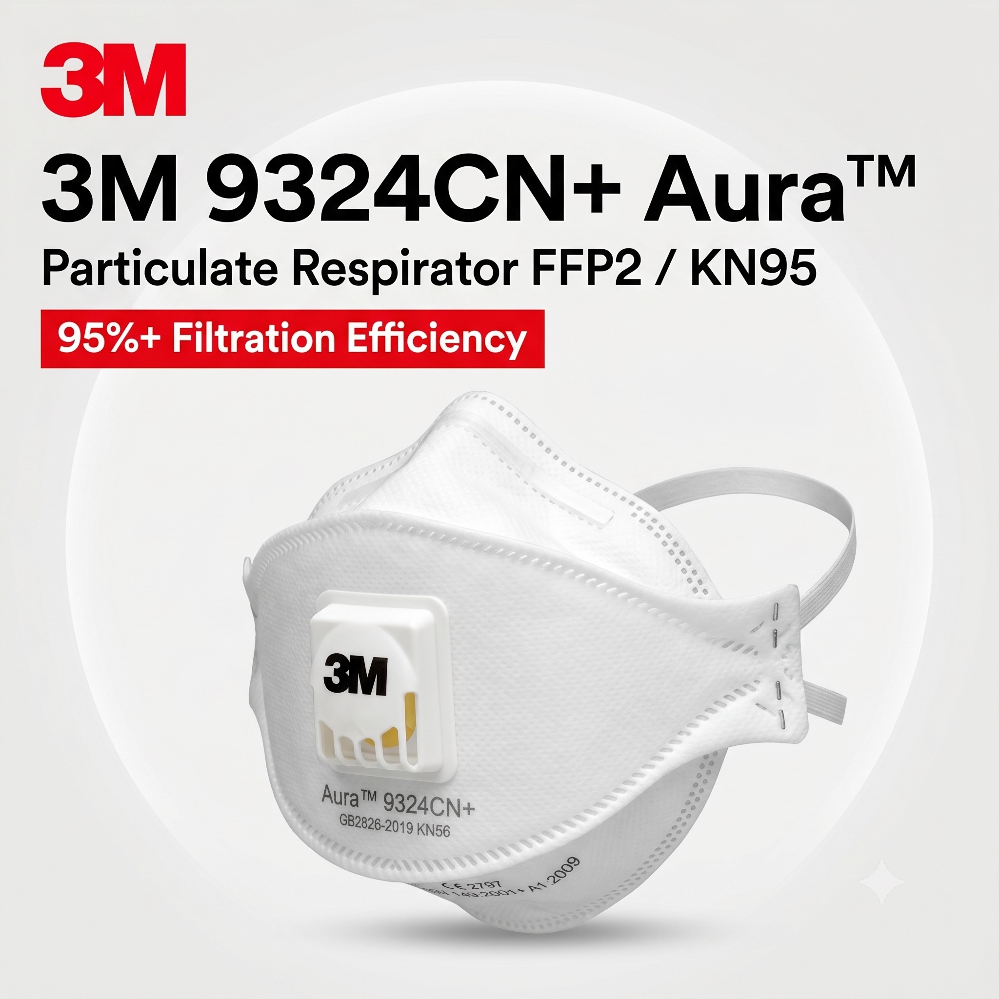3M 9324CN+ Respirator FFP2 KN9 - огляд і ціна Kn95 Respirator Mask