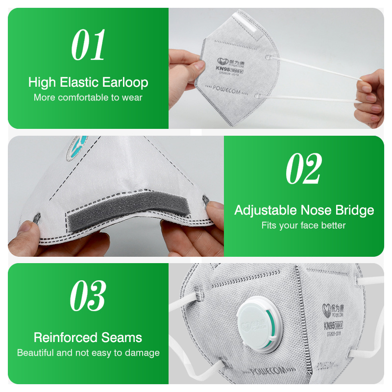 POWECOM KN95 Masks Activated C - огляд і ціна Disposable Surgical Mask